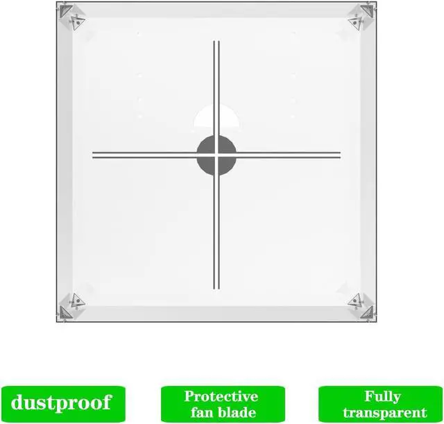 Alt view image 3 of 5 - Missyou 3D Hologram Fan Protective Cover for Collectibles Assemble Clear Acrylic Box Alternative Glass Case for Holographic Projection (Suitable for 22" and below holo fan (H 23.2"*W 7.8*L 23.2"))