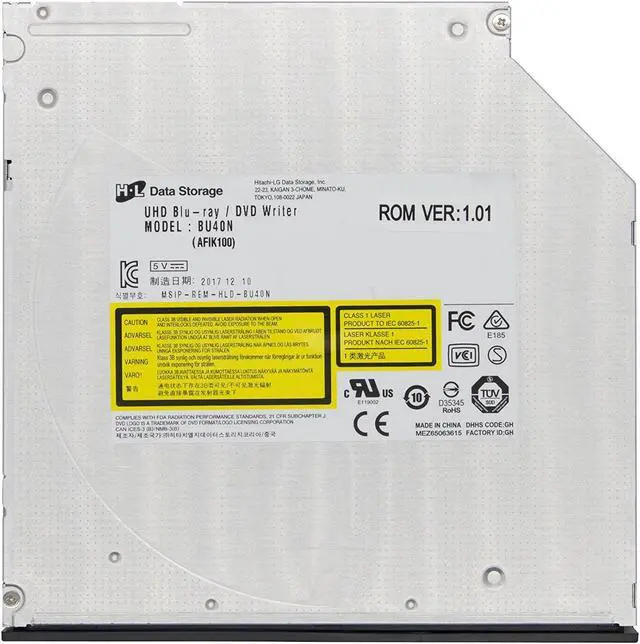 Alt view image 2 of 4 - HLDS BU40N Ultra Slim Internal Ultra HD Blu-Ray Optical Drive/ 9.5mm/ UHD Drive