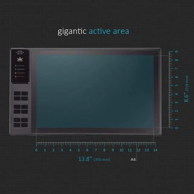 Alt view image 3 of 5 - HUION WH1409 Wireless Graphic Drawing Tablet and Artist Glove