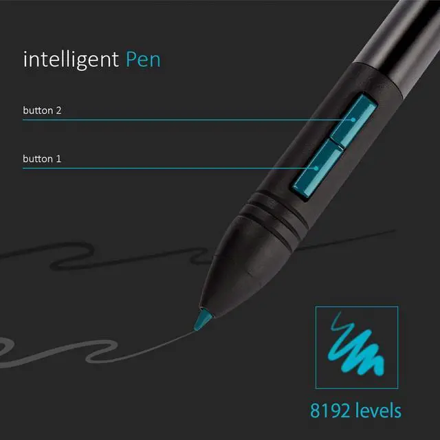 Alt view image 5 of 5 - HUION WH1409 Wireless Graphic Drawing Tablet and Artist Glove