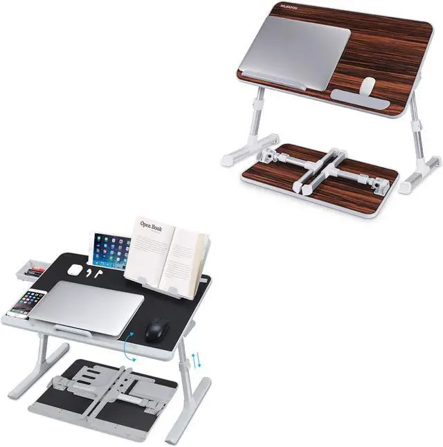 Main image of Laptop Bed Tray Table, Nearpow Adjustable Laptop Bed Stand, Portable Standing Table with Foldable Legs, Foldable Lap Tablet Table for Sofa Couch Floor