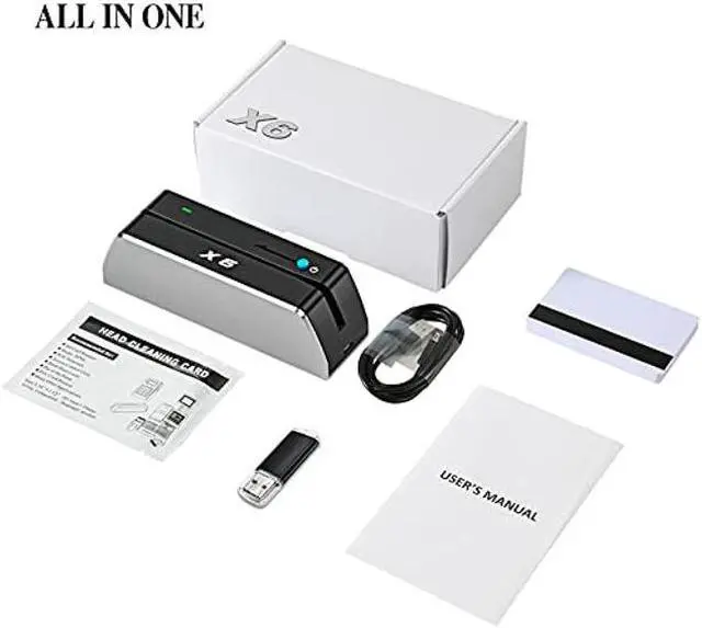 Alt view image 4 of 5 - X6 Smallest 3 Tracks Mag VIP Card Reader Writer Encoder Without Bluetooth