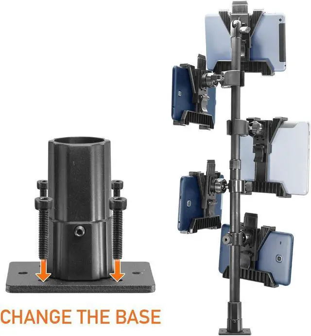 Alt view image 3 of 5 - iBOLT TabDock Point of Purchase/POS Clamp Stand/Mount - with 5 Tablet Holders Perfect for Multiple delivery Applications (DoorDash, Uber eats, Postmates, etc.) Fits 7 to 10 inch Tablets