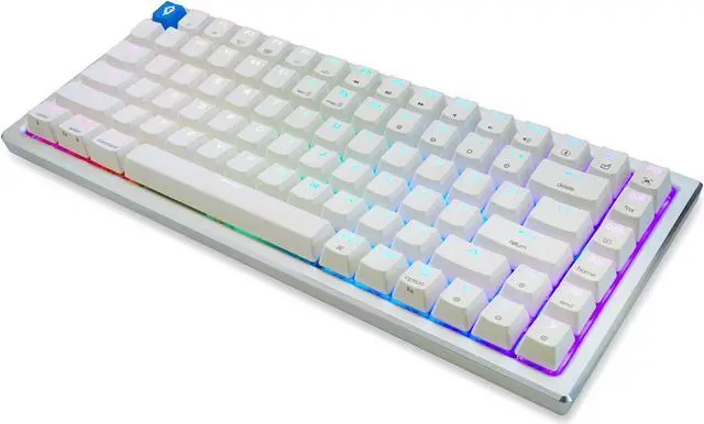 Alt view image 3 of 5 - Glacier GK84 Arctic 75% Wired Detachable USB-C Mechanical Keyboard Hot Swap with Aluminum Frame and ABS Keycaps (White)