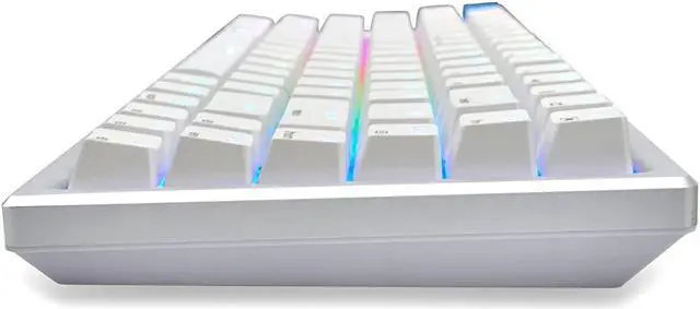Alt view image 4 of 5 - Glacier GK84 Arctic 75% Wired Detachable USB-C Mechanical Keyboard Hot Swap with Aluminum Frame and ABS Keycaps (White)