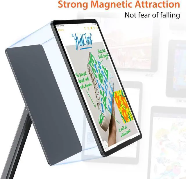 Alt view image 3 of 5 - KU XIU Magnetic iPad Pro 12.9 Stand, Foldable Arm Tablet Holder for Working and Drawing, Multi-Node Adjustable Premium Portable iPad Mount Only for iPad Pro 12.9 3rd/4th/5th/6th Generation-Gray