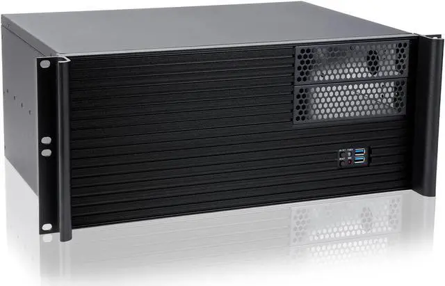 Main image of RackChoice 4U Ultra Compact Mini-ITX/M-ATX Server Chassis 2x5.25+2x3.5+2x2.5 Bays Support Standard PS2 ATX PSU