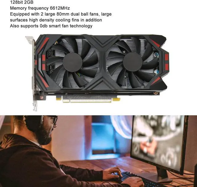Alt view image 2 of 5 - Luqeeg GTX 950 2GB Gddr5 Graphics Card 128bit Video Cards for PC Gaming, Support 4k Resolution Output, Directx 12, DVI Interface, Fans Desk Graphics Card