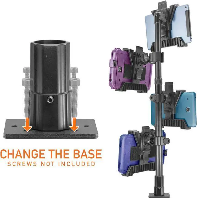 Alt view image 3 of 5 - iBOLT TabDock Point of Purchase Clamp Mount - with 4 Tablet Holders Perfect for Multiple delivery Applications (DoorDash, Uber eats, Postmates, etc.) Fits 7 to 10 inch Tablets