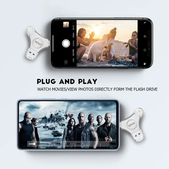 Alt view image 2 of 5 - iDiskk 512GB App-le MFI Certified Photo Vault for iPhone USB Storage Flash Drive for USB-C iPad Android Samsung for iPhone 15/14/13/13 pro/12/12 pro/11 Pro/XR/X,Photo Stick for Computer MacBook