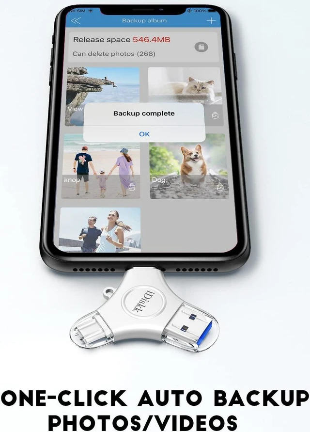 Alt view image 5 of 5 - iDiskk 512GB App-le MFI Certified Photo Vault for iPhone USB Storage Flash Drive for USB-C iPad Android Samsung for iPhone 15/14/13/13 pro/12/12 pro/11 Pro/XR/X,Photo Stick for Computer MacBook