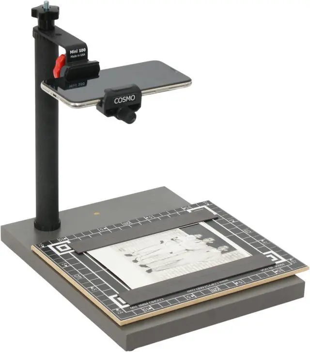 Alt view image 3 of 5 - Cosmo COPY STAND, Mini 100, to Digitize Pictures, Documents, Checks (for Deposit), Jewelries and Collectibles with Your Smartphone, Made in The USA
