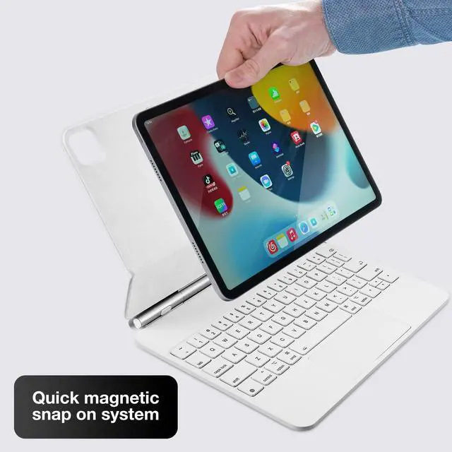 Alt view image 3 of 5 - InUnion Magic Keyboard for iPad Pro 11&Air 11 Inch (M2,2024/M3,2025) and 10.9" iPad Air 5th&4th Generation, Magnetic Keyboard Case with Multi-Touch Trackpad for iPad Pro 11"1st/2nd/3rd/4th Gen,Backlit