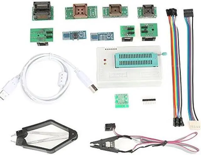 Main image of USB Programmer,AVR USB Universal Programmer for TL866II Plus EEPROM Flash 8051 AVR MCU GAL PIC with 10 Adapter,Higher Programming Speed (up to 2X) of high-Capacity Memories