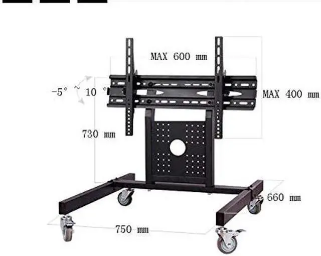 Alt view image 5 of 5 - Rolling TV Mount Stand Trolley 32-65inch Plasma Screen LED LCD Monitor Low Height Stand Cart D750