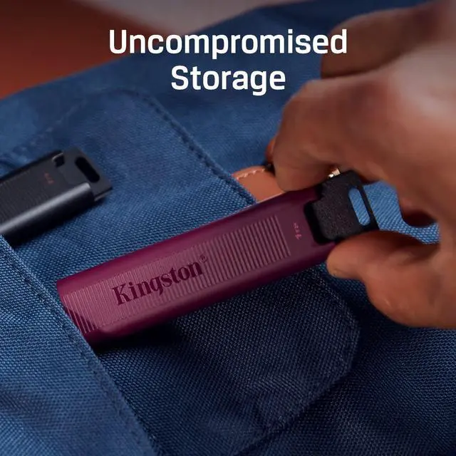 Alt view image 4 of 5 - Kingston DataTraveler Max Type-A 1TB High Performance USB Flash Drive USB 3.2 Gen 2 Up to 1000 MB/s Sliding Cap Design DTMAXA/1TB