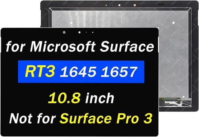 Main image of PEHDPVS Screen Replacement for Microsoft Surface RT3 1645 1657 RT3 1920x1280 10.8 inch LCD LED Display Touch Screen Digitizer Assembly (Not for Surface Pro 3)