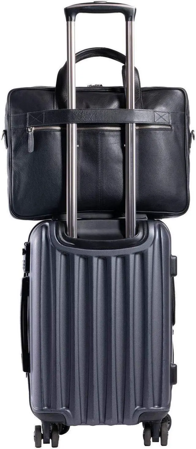 Alt view image 4 of 5 - KomalC 16 Inch Leather briefcases Laptop Messenger Bags for Men and Women Best Office Satchel Bag