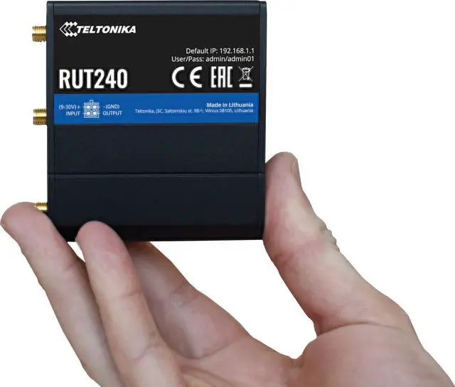 Alt view image 5 of 5 - Teltonika RUT24006B000 Model RUT240 Industrial 3G/4G LTE Cellular Router; Compatible with Europe, The Middle East, Africa, Korea, Thailand, India, and Malaysia Operators Only