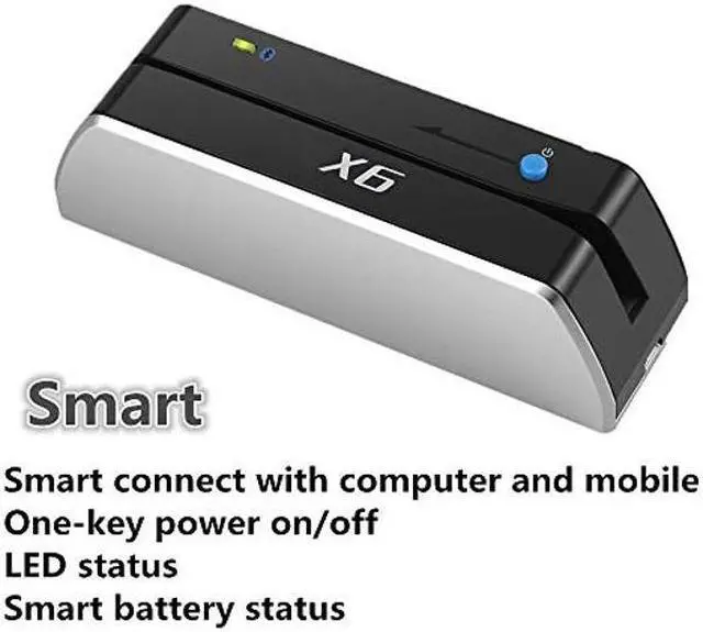 Alt view image 2 of 5 - Bluetooth X6BT VIP Card Reader Writer Encoder Card Swiper Scanner