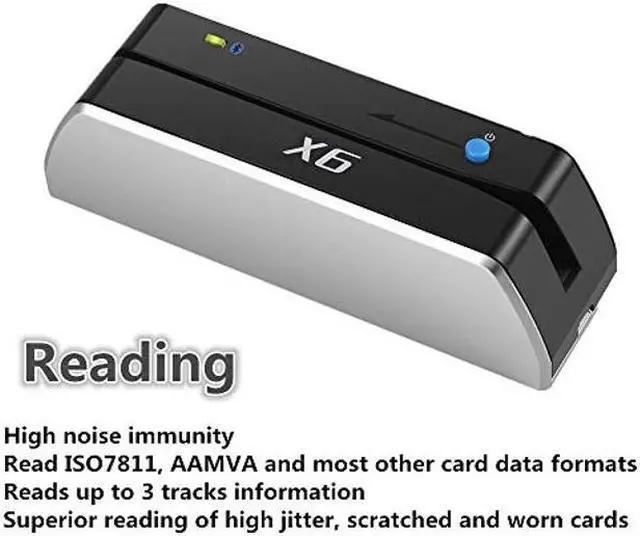 Alt view image 3 of 5 - Bluetooth X6BT VIP Card Reader Writer Encoder Card Swiper Scanner