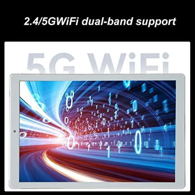 Alt view image 3 of 5 - 10in Tablet - 6GB 128GB ROM, 2560x1600 Touchscreen 2.4G 5G Tablet with Dual Speakers 8 Core CPU Calling Tablet with 5MP 8MP Dual Camera for 11, Silver