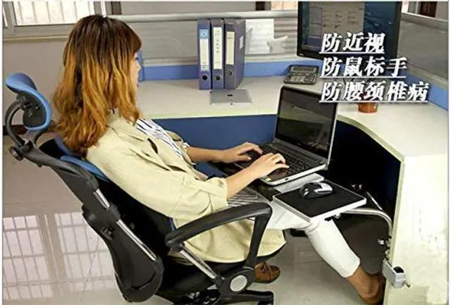 Alt view image 3 of 5 - MagicHold Ergonomic Keyboard Laptop Tablet Mouse Stand Holder Mount for Workstation Video Gaming,Silver