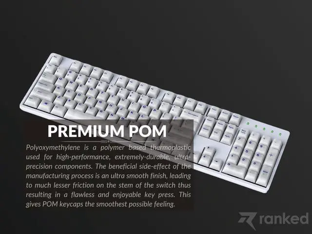 Alt view image 5 of 5 - Ranked POM Jelly Premium Translucent Keycap Set | Dye Sublimation | 1.45 mm Thick POM | Cherry Profile for Custom Mechanical Keyboard (Aqua Breeze, 169 Keys)