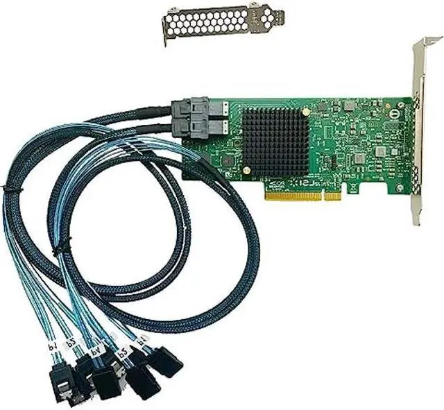 Main image of LSI 9300-8i RAID Controller Card PCI E 3.0 12Gbps HBA IT Mode ZFS FreeNAS unRAID + 2 SFF-8643 SATA Cable RAID Expander