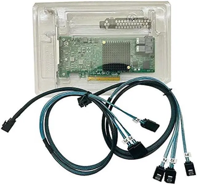 Alt view image 2 of 5 - LSI 9300-8i RAID Controller Card PCI E 3.0 12Gbps HBA IT Mode ZFS FreeNAS unRAID + 2 SFF-8643 SATA Cable RAID Expander