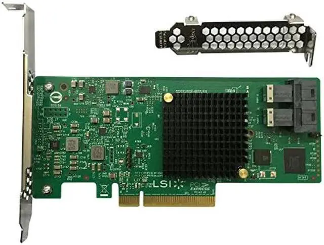 Alt view image 3 of 5 - LSI 9300-8i RAID Controller Card PCI E 3.0 12Gbps HBA IT Mode ZFS FreeNAS unRAID + 2 SFF-8643 SATA Cable RAID Expander