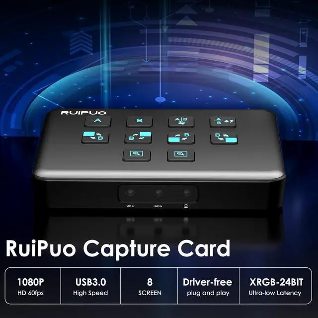Alt view image 2 of 5 - Video Capture Card USB c, HDMI Live Stream Switcher, 4k HDMI to USB 3.0 Video Capture for Streaming,Podcasting,Compatible with PS5,PS4/Pro,Xbox Series X/S,Xbox One X/S,OBS