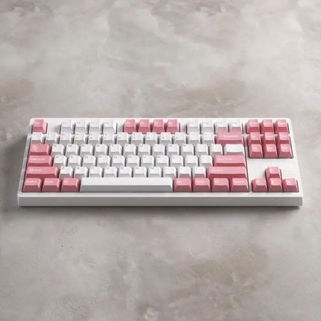 Alt view image 2 of 4 - VORTEXKEYBOARD Multix TKL, Spring(Pink), Cherry Profile Double Shot keycap, Hot swappable, programable, Supports Mac and Windows(Gateron G Pro Red)