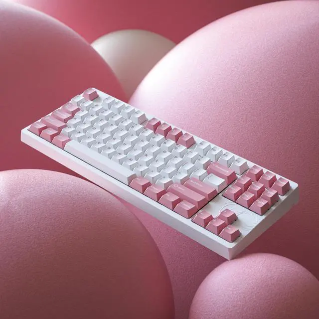 Alt view image 4 of 4 - VORTEXKEYBOARD Multix TKL, Spring(Pink), Cherry Profile Double Shot keycap, Hot swappable, programable, Supports Mac and Windows(Gateron G Pro Red)