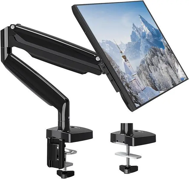 Alt view image 2 of 5 - MOUNT PRO Single Monitor Mount Stand fits 22-35 inch/26.4lbs Ultrawide Computer Screen and Monitor Mount Reinforcement Steel Bracket Plate Fits Monitor Arm and Monitor Stand C Clamp Installation