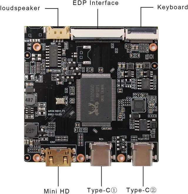 Alt view image 3 of 5 - VSDISPLAY 12.3 Inch 2K LCD Screen 2400x900 with USB-C LCD Controller Board,as Extra Secondary Display Panel for PC/Laptop/Game Cabinet Monitor