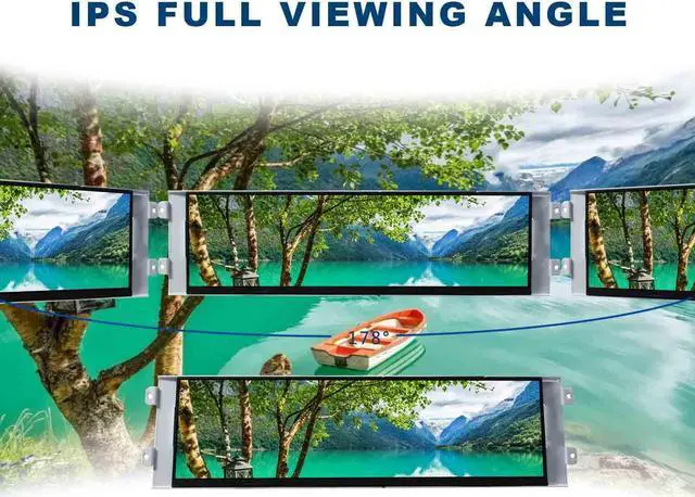 Alt view image 3 of 5 - VSDISPALY 12.6 Inch IPS 1920x515 LCD Screen Supports Video Input Second Monitoring for D41 Computer PC Case DIY Extra LCD Display