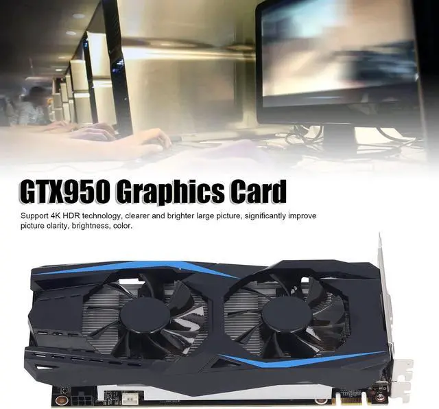 Alt view image 2 of 5 - GTX 950 Graphics Card, 2GB GDDR5 128Bit Computer PC Gaming Video GPU Graphics Card, PCI Express 3.0 x 16, DVI,Display Port, HDMI, 4K HDR, Fan