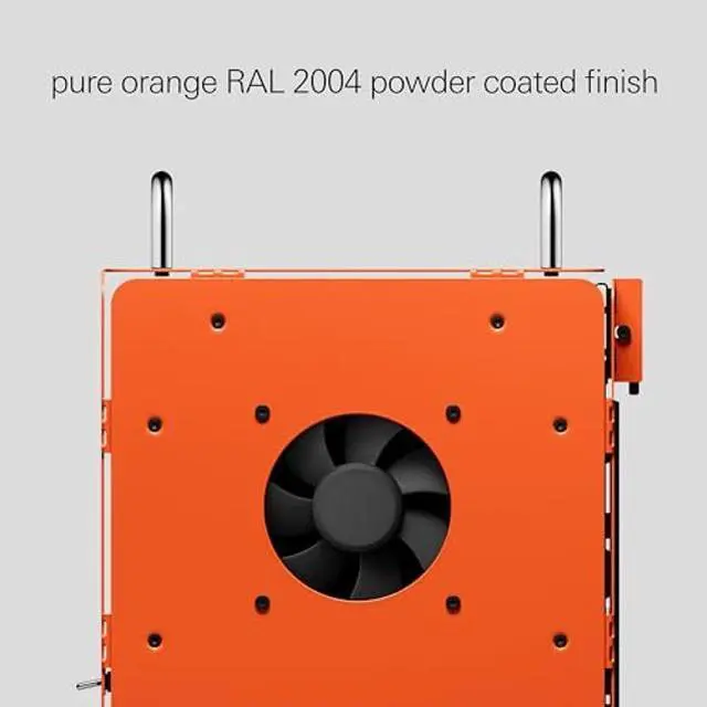 Alt view image 4 of 5 - Teenage Engineering Computer-1 Mini-ITX Computer Case with Powder Coated Aluminum, Chrome Metal Handles, and Dual-Slot GPU, Do It Yourself, Small Form Factor PC Case Compatible with SFX Power Supply
