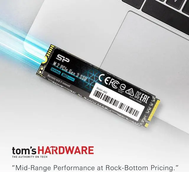 Alt view image 5 of 5 - Silicon Power 2TB NVMe M.2 PCIe Gen3x4 2280 SSD Solid State Drive (SP002TBP34A60M28)