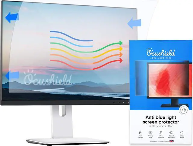 Main image of Ocushield 19 (5:4) Premium Anti Blue Light Screen Protector with Privacy Filter for Laptops and Computer Monitors - Anti-Glare - Easy Install - Anti-Fatigue (377 x 302 mm)