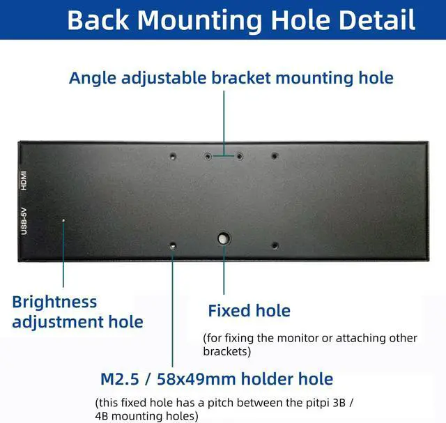 Alt view image 5 of 5 - Yunseity 8.8 Inch Monitor, 480x1920 IPS LCD, 170 Viewing Angle, Plug and Play