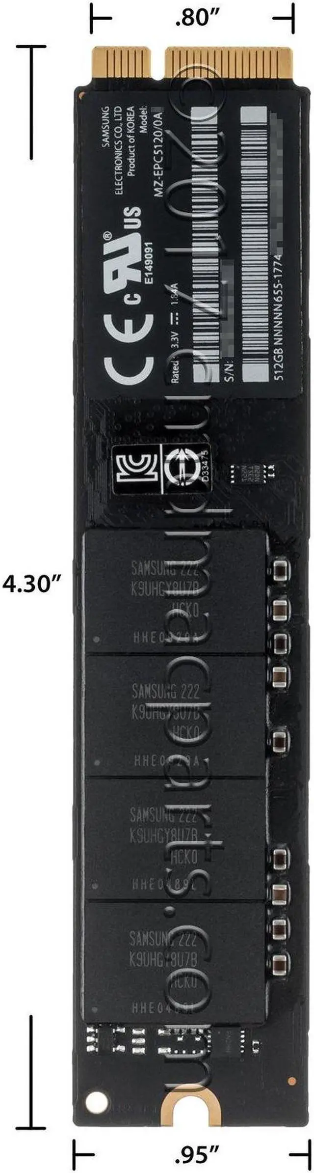 Alt view image 3 of 4 - Odyson - 512GB SSD Replacement for Apple MacBook Air 11" A1465 & 13" A1466 (Mid 2012)