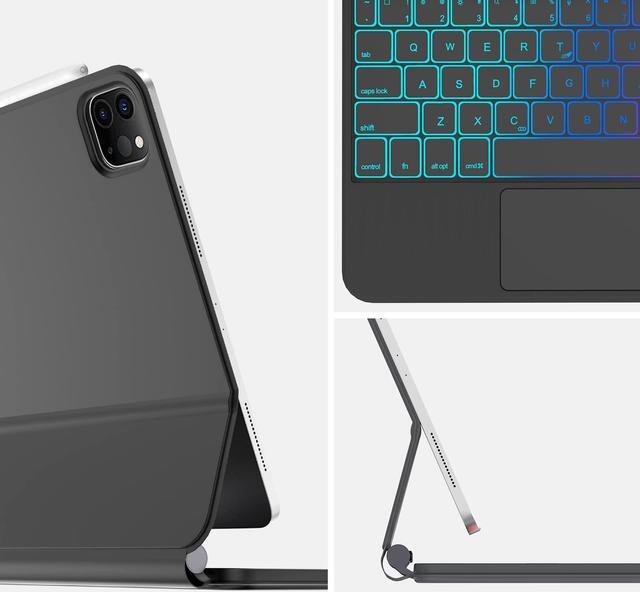 Alt view image 4 of 5 - Magic Keyboard Case for iPad Air 11 inch (M3 2025, M2 2024) & iPad Pro 11 Inch (4th/3rd/2nd/1st Gen), iPad Air 5th/4th Generation Case with Keyboard, Floating Cantilever Stand, Multi-Touch Trackpad