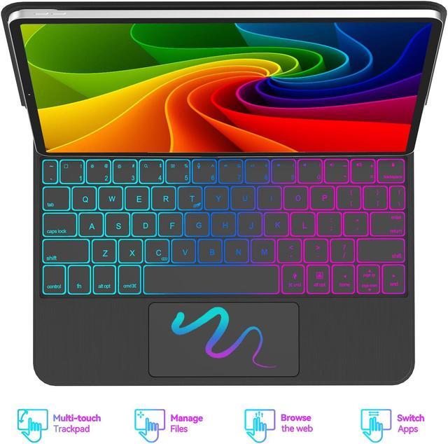 Alt view image 5 of 5 - Magic Keyboard Case for iPad Air 11 inch (M3 2025, M2 2024) & iPad Pro 11 Inch (4th/3rd/2nd/1st Gen), iPad Air 5th/4th Generation Case with Keyboard, Floating Cantilever Stand, Multi-Touch Trackpad