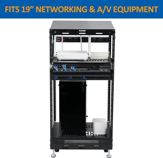 Alt view image 4 of 4 - 10U Open Frame Rack for Servers & AV Gear - Wall Mountable Design
