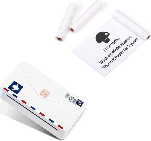 Main image of Phomemo M04AS Mini Printer with 110mm White Adhesive Paper Bundle