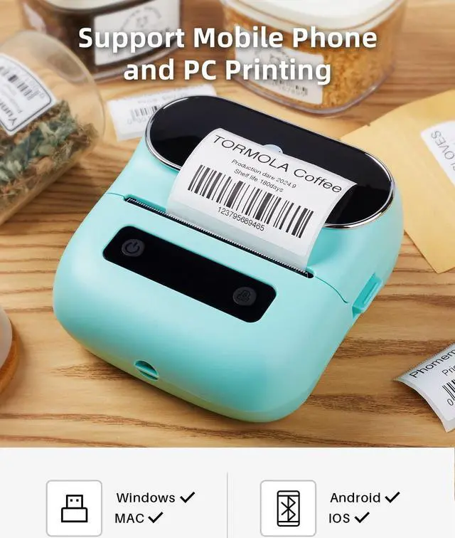 Alt view image 5 of 5 - Phomemo M220 Label Maker, 3 Inch Bluetooth Thermal Label Printer for Barcode, Address, Labeling, Mailing, File Folder Label, Label Maker Machine with 3 Rolls of Labels