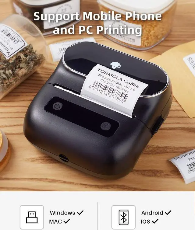 Alt view image 5 of 5 - Phomemo M220 Label Makers, 3 Inch Portable Label Maker Machine with 3 Roll Labels, Wireless Thermal Label Printer for Address, Labeling, File Folder Label, Home Organizing