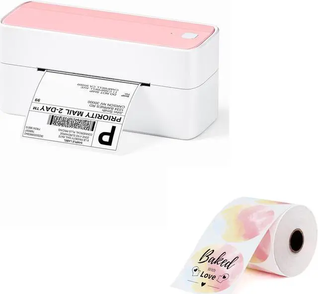 Main image of Phomemo 241bt Bluetooth Thermal Shipping Label Printer 4X6 - Wireless Thermal Label Printer for Shipping Packages + 2 Inch Color Circle Thermal Sticker Labels 750